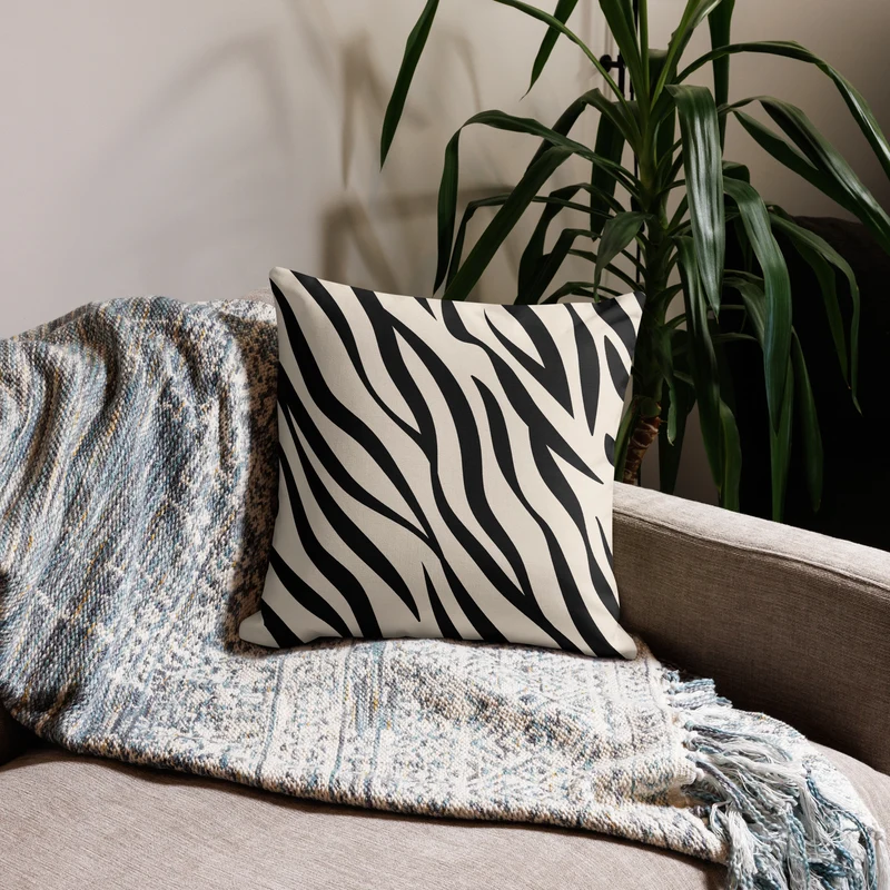 Premium Sofa Kissen Zebra