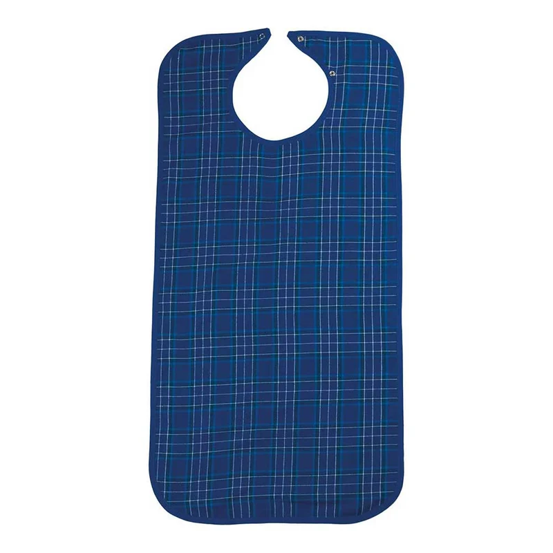 Suprima Ess-Schürze Polyester mit Druckknopfverschluss 5577 blaukariert