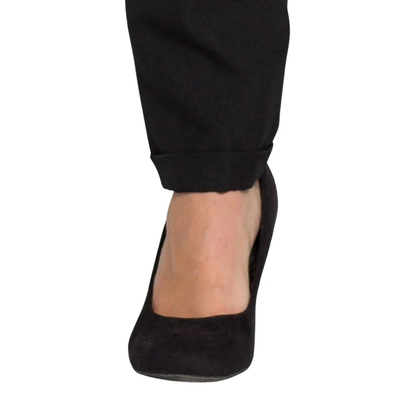 Pantalón Mujer Negro Dobladillo