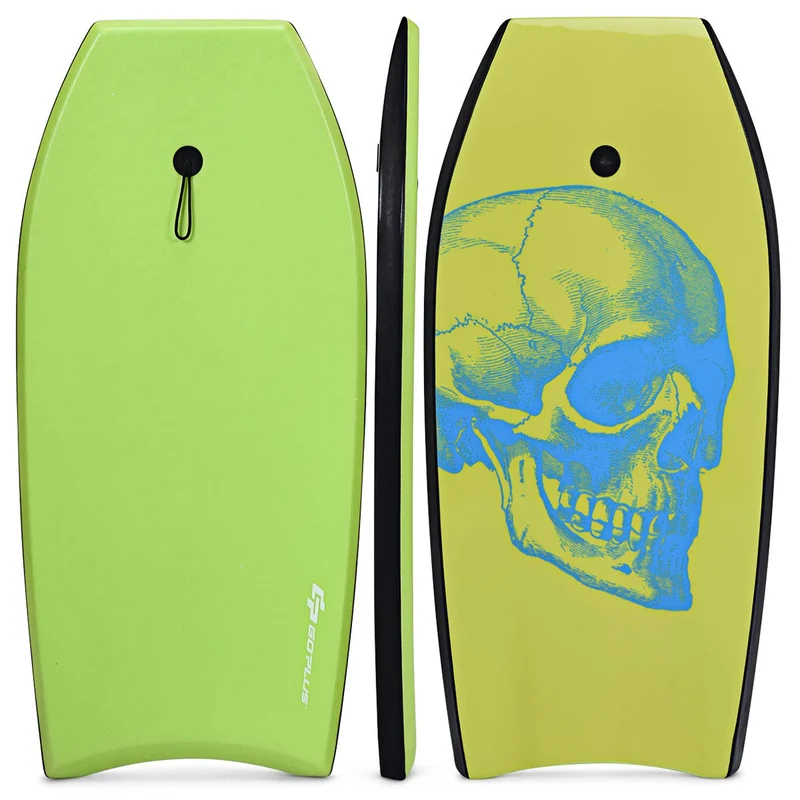 GOPLUS Bodyboard mit Fuss - Zugseil, Schwimmbrett Erfüllt mit EPS Schaumstoff, Surfboard bis zu 85 k