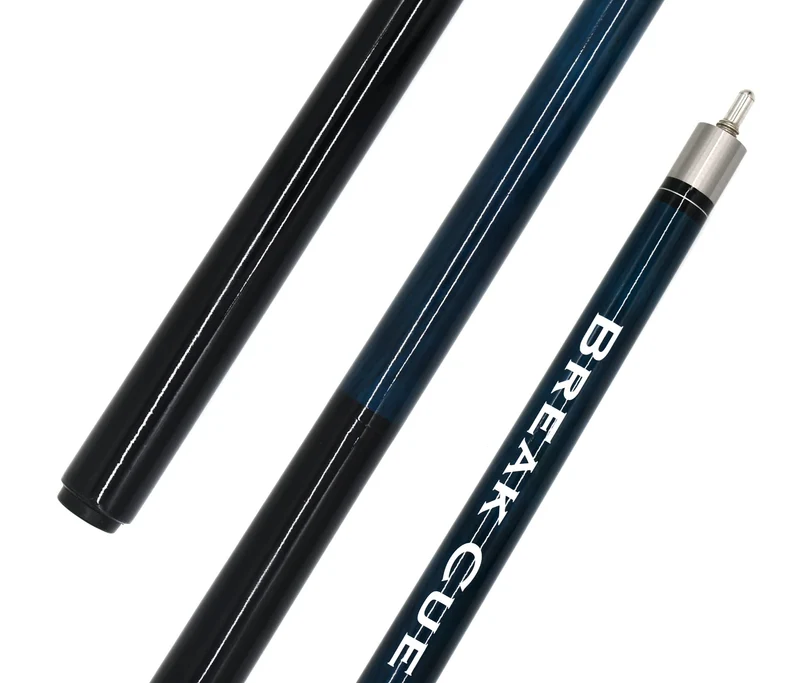 Billard Break Jump Queue - 3-teilig, Schnellverschluss, Navy Blau, 143cm
