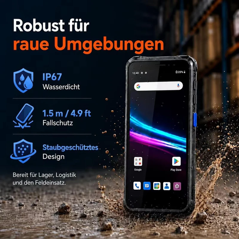 FARSET F20X PDA-Barcodescanner mit HW-N6603-Scanner-Engine, IP67 Handheld-Mobilcomputer für Inventur