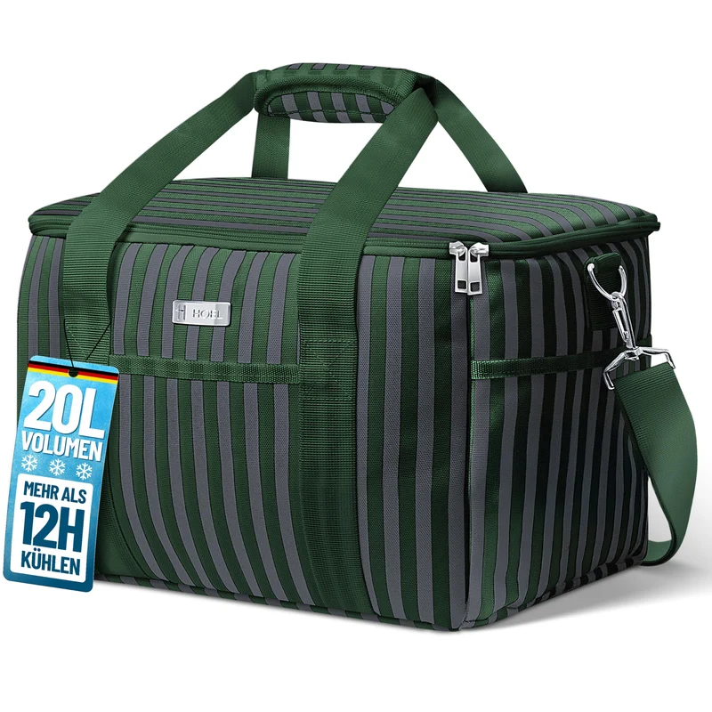 HOEL Kühltasche gross 20L & 30L faltbar - Isolierte Thermotasche - Lunchtasche wasserdicht & auslauf
