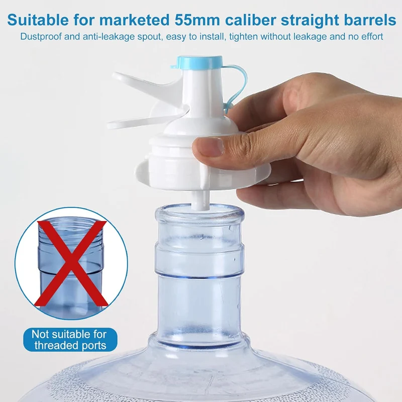 1 Stück Wasserflaschenregal, 3-5 Gallonen Wasserkrug Ständer und 1 Dispenser Ventile, Rutschfestes T