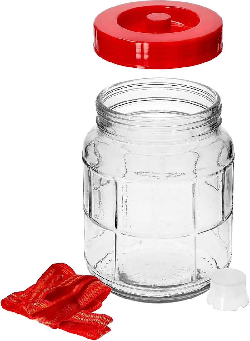 Browin 5L Gärbehälter aus Glass Glasballon mit Gäraufsatz, für Wein, Bier, Maische Weck, Weinballon