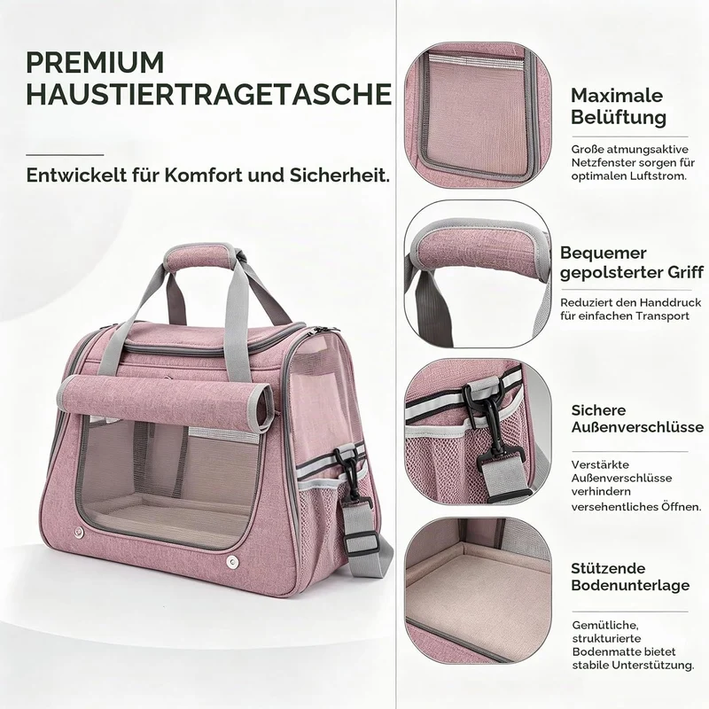 Katzentransportbox, Hundebox Faltbar für Katzen und kleine Hunde, Transportbox Katze für Reisen und