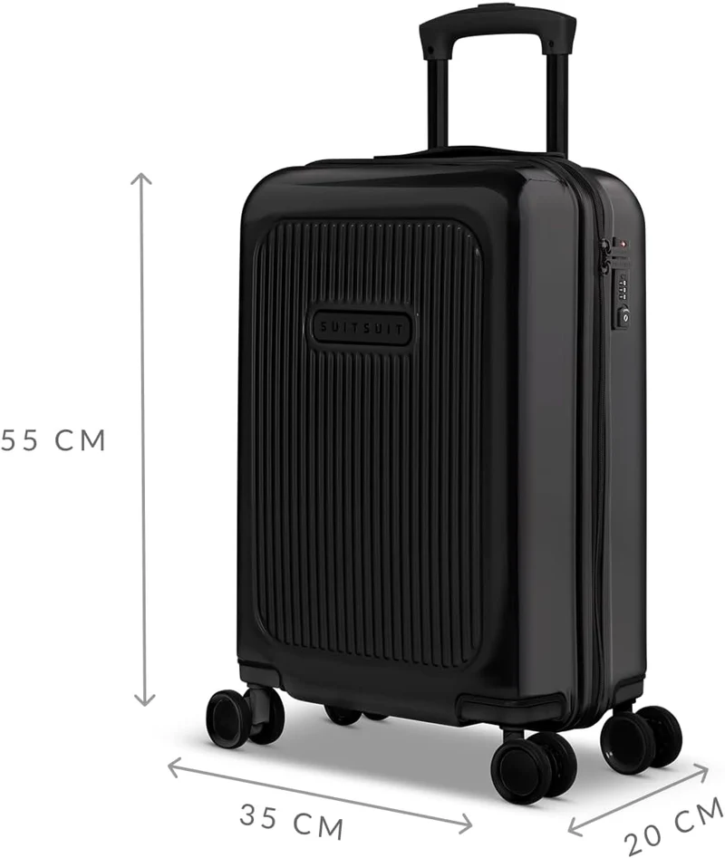 SUITSUIT Handgepäck Koffer mit 4 Rollen 55 x 35 x 20 cm - Hartschalen Kabinentrolley mit TSA-Schloss