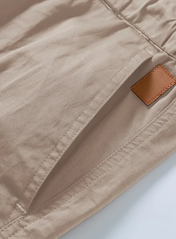 Elegancity Kurze Hosen Herren Cargo Shorts Sommer Freizeithose Kurze Elastische Taille Chino Shorts