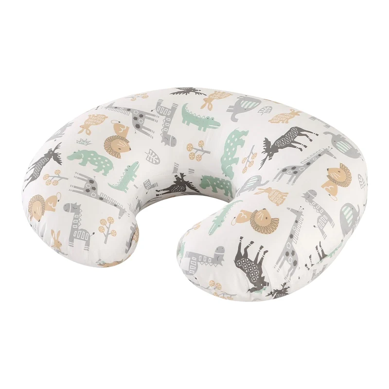 Stillkissen mit Stillbezug aus Baumwolle, Ergonomisches Stillkissen Klein, Maschinenwaschbares Babyf