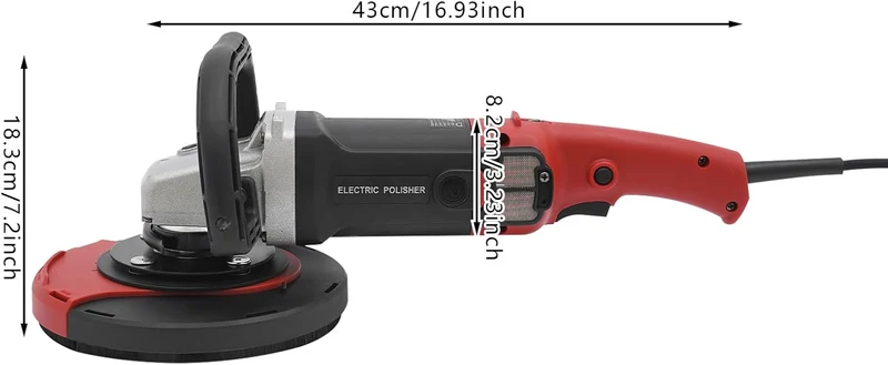 Betonschleifer 180mm mit Absaugung und 1580W Motor für Beton Stein | Staubfreie Schleifmaschine mit