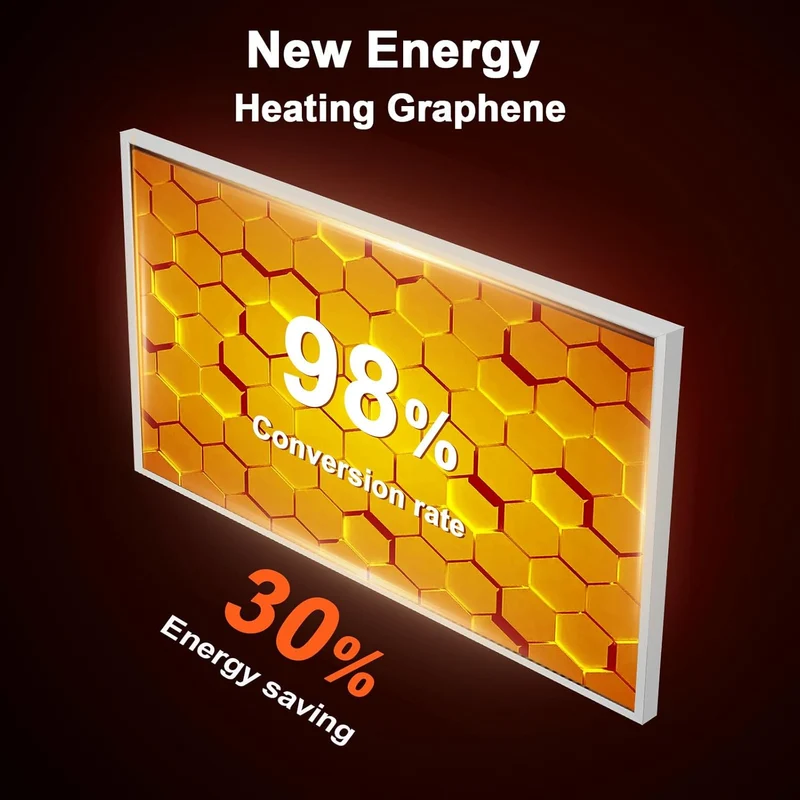 Infrarotheizung 800 Watt, Infrarotheizung Wandmontage mit bis zu 120 °C für 10–18 m², Smart-Elektroh