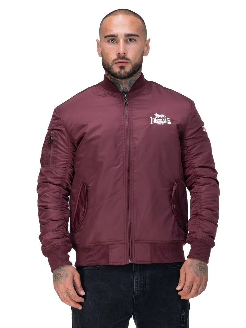 Lonsdale Herren Jacke schmale Passform TERN HILL Oxblood/White S, Oxblood/White S