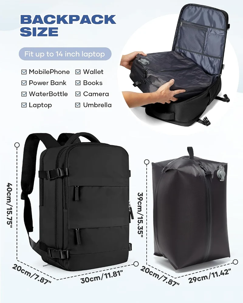 SZLX Vakuum Rucksack 40x30x20 Wizz air Handgepäck Rucksack 40x30x20 für Ryanair Vakuum Reiserucksack