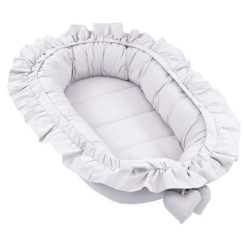 Babynest Babynestchen Neugeborene mit Tragegriff 90x50 cm - Baby Nestchen tragbar Nest für Bett Kinder Kuschelnest