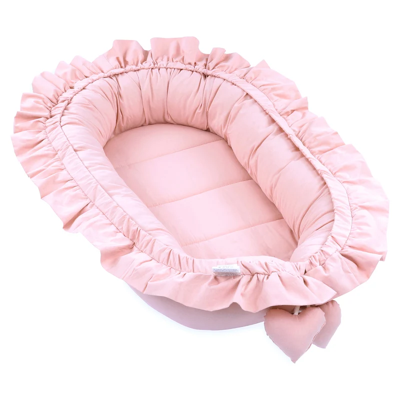 Babynest Babynestchen Neugeborene mit Tragegriff 90x50 cm - Baby Nestchen tragbar Nest für Bett Kinder Kuschelnest