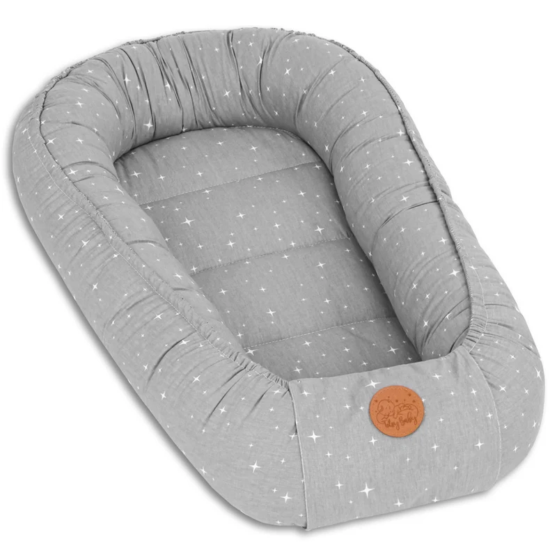 Babynest Babynestchen Neugeborene mit Tragegriff 90x50 cm - Baby Nestchen tragbar Nest für Bett Kinder Kuschelnest