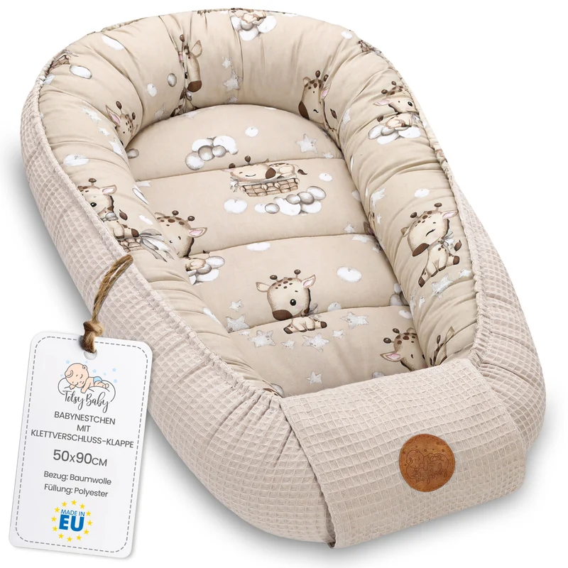 Babynest Neugeborene 90x50 cm - Handmade Kokon zweiseitig