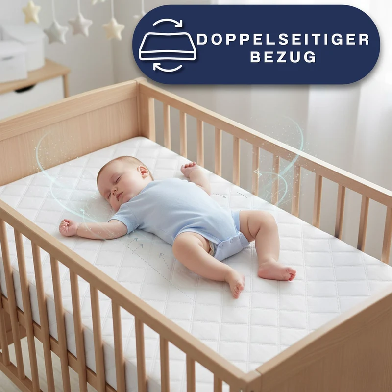 Matratze Kinderbett Mattress - Kindermatratze für Babybett Reisebett Beistellbett und Gitterbett Kinderbettmatratze Bettmatratze für Baby und Kinder