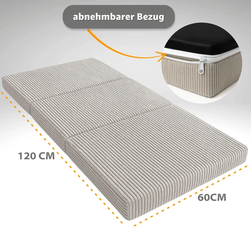 Reisebett Matratze faltbar - Dicke Faltbare Matratze für Baby Klappmatratze Kinder Matratze Reisebett