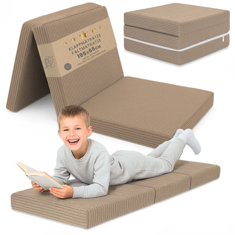 Reisebett Matratze faltbar - Dicke Faltbare Matratze für Baby Klappmatratze Kinder Matratze Reisebett