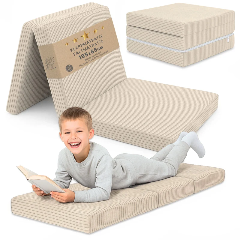Reisebett Matratze faltbar - Dicke Faltbare Matratze für Baby Klappmatratze Kinder Matratze Reisebett