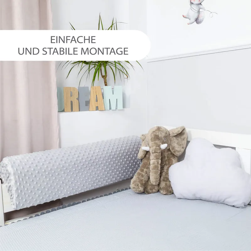 Bettkantenschutz für Kinderbetten - Schutz für Bettrahmen Rausfallschutz für Boxspringbett Bettgitter mit Bezug Kantenschutz Kinder Babybett