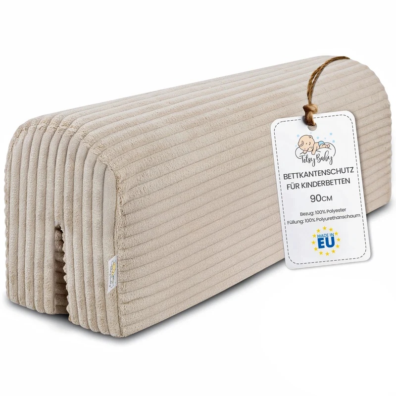 Bettkantenschutz für Kinderbetten - Schutz für Bettrahmen Rausfallschutz für Boxspringbett Bettgitter mit Bezug Kantenschutz Kinder Babybett