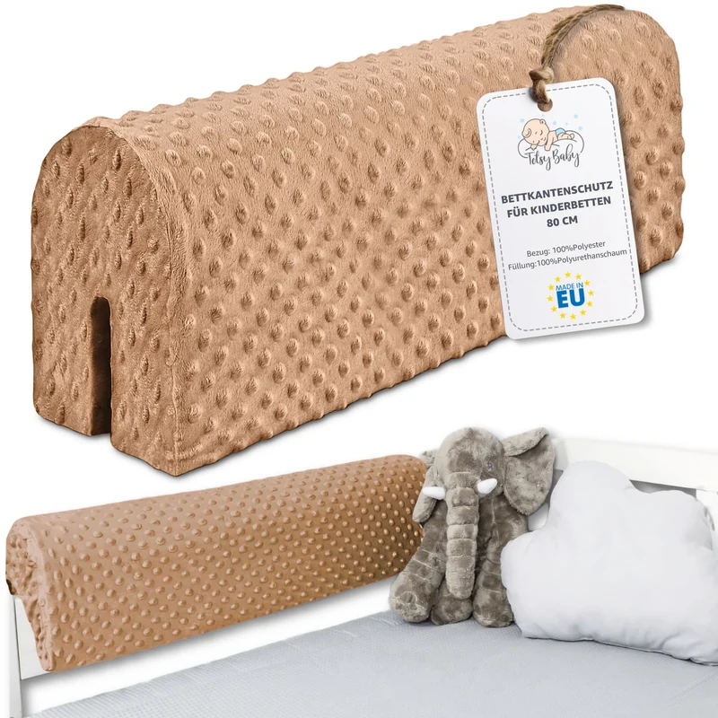 Bettkantenschutz für Kinderbetten - Schutz für Bettrahmen Rausfallschutz für Boxspringbett Bettgitter mit Bezug Kantenschutz Kinder Babybett