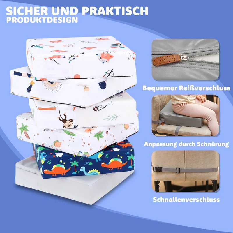 Kindersitzerhöhung Sitzerhöhung Stuhl Kind - Sitzkissen Kinder Booster Seat Stuhlerhöhung Kissen für Kleinkind beim Esstisch Stuhlkissen und Babysitz