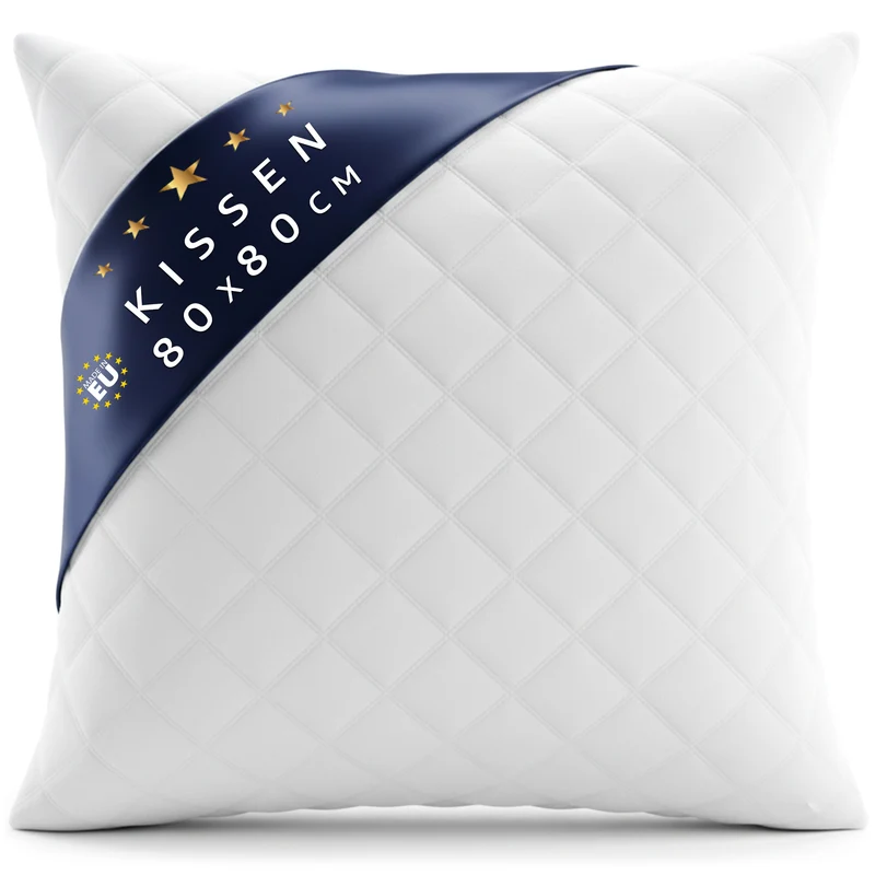Kopfkissen - Kissen Allergiker Schlafkissen Polster pillow Made in EU und pillows for sleeping x Bett Kissens für Schlafen Oeko-Tex