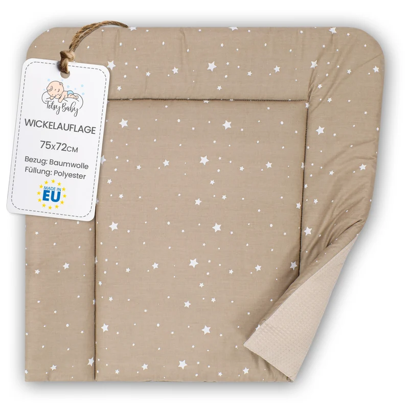 Wickelauflage Wickelunterlage 75x72 cm - Weich und waschbar Wickelunterlage für Babys Wickelmatte für Wickeltisch Wickelkommode oder Waschmaschine