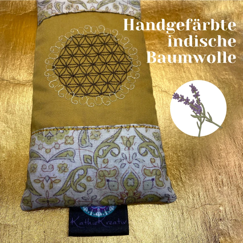 🕉️ Augenkissen mit Amethyst & Bergkristall (AK7-2) + Lavendel