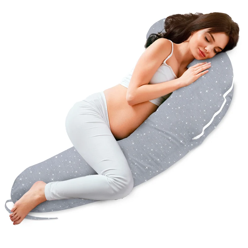 Stillkissen XXL Schwangerschaftskissen 190 cm - Pregnancy Pillow Body Pillow Seitenschläferkissen Schlafkissen Lagerungskissen Kissen mit Bezug