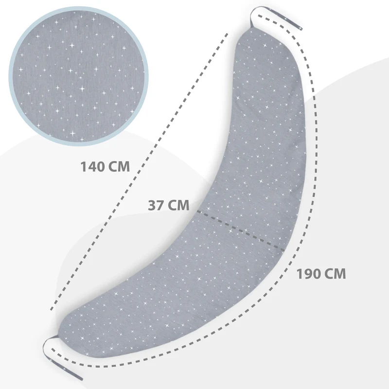 Stillkissen XXL Schwangerschaftskissen 190 cm - Pregnancy Pillow Body Pillow Seitenschläferkissen Schlafkissen Lagerungskissen Kissen mit Bezug