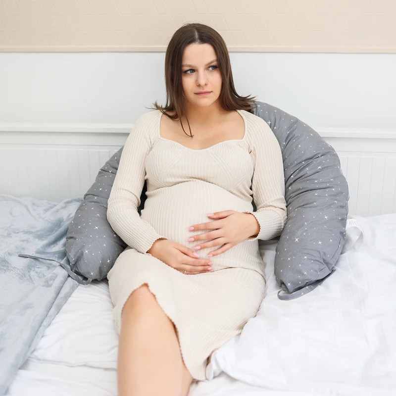 Stillkissen XXL Schwangerschaftskissen 190 cm - Pregnancy Pillow Body Pillow Seitenschläferkissen Schlafkissen Lagerungskissen Kissen mit Bezug