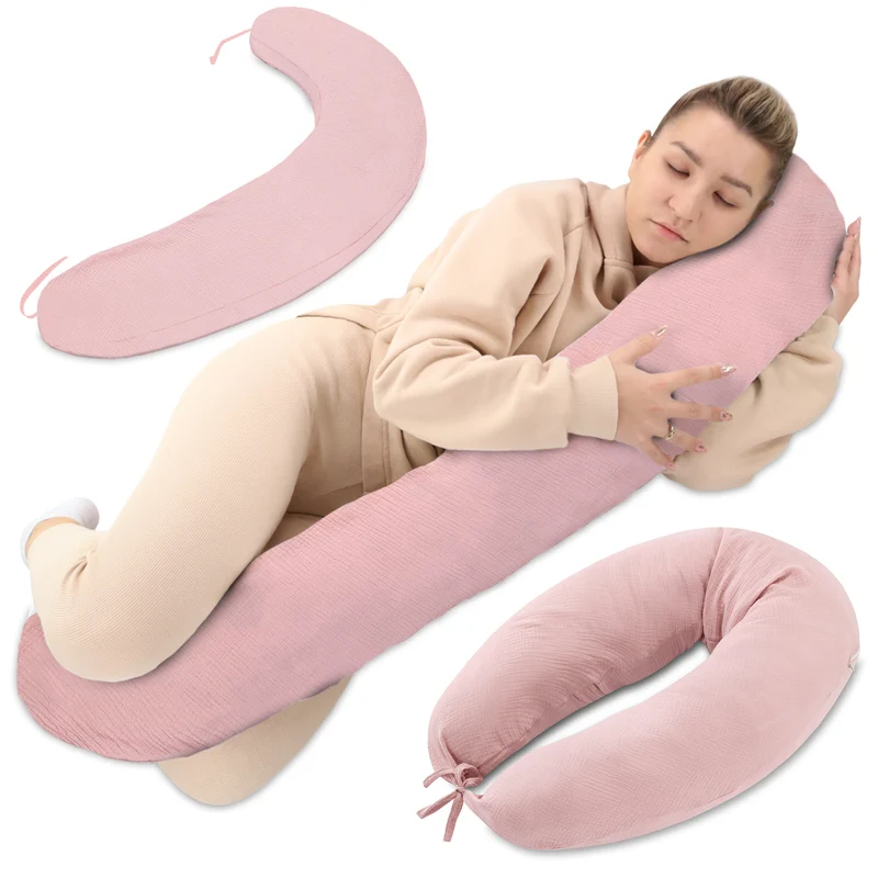 Stillkissen XXL Schwangerschaftskissen 190 cm - Pregnancy Pillow Body Pillow Seitenschläferkissen Schlafkissen Lagerungskissen Kissen mit Bezug