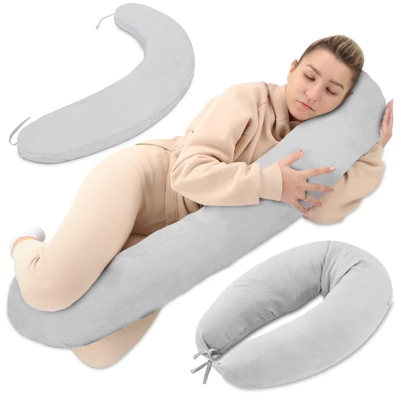 Stillkissen XXL Schwangerschaftskissen 190 cm - Pregnancy Pillow Body Pillow Seitenschläferkissen Schlafkissen Lagerungskissen Kissen mit Bezug