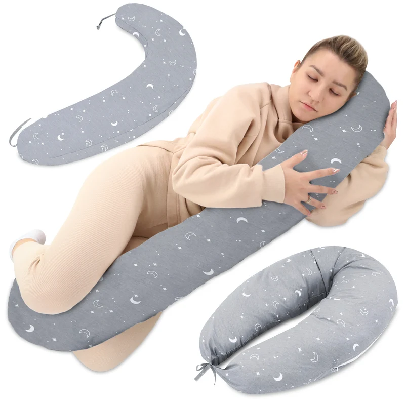 Stillkissen XXL Schwangerschaftskissen 190 cm - Pregnancy Pillow Body Pillow Seitenschläferkissen Schlafkissen Lagerungskissen Kissen mit Bezug