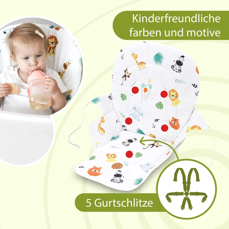 Sitzverkleinerer für Hochstuhl Baby Sitzkissen Stuhl - Kinder Sitzauflage für Ikea und Peg Perego Kinderhochstuhl Chair Cover für Kinderstuhl Babystuhl und Hochstühle