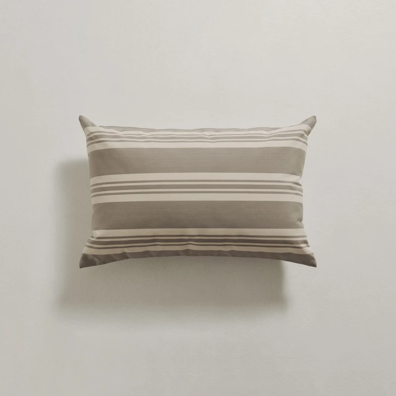 Outdoor-Kissen 40x60 - Grau gestreift