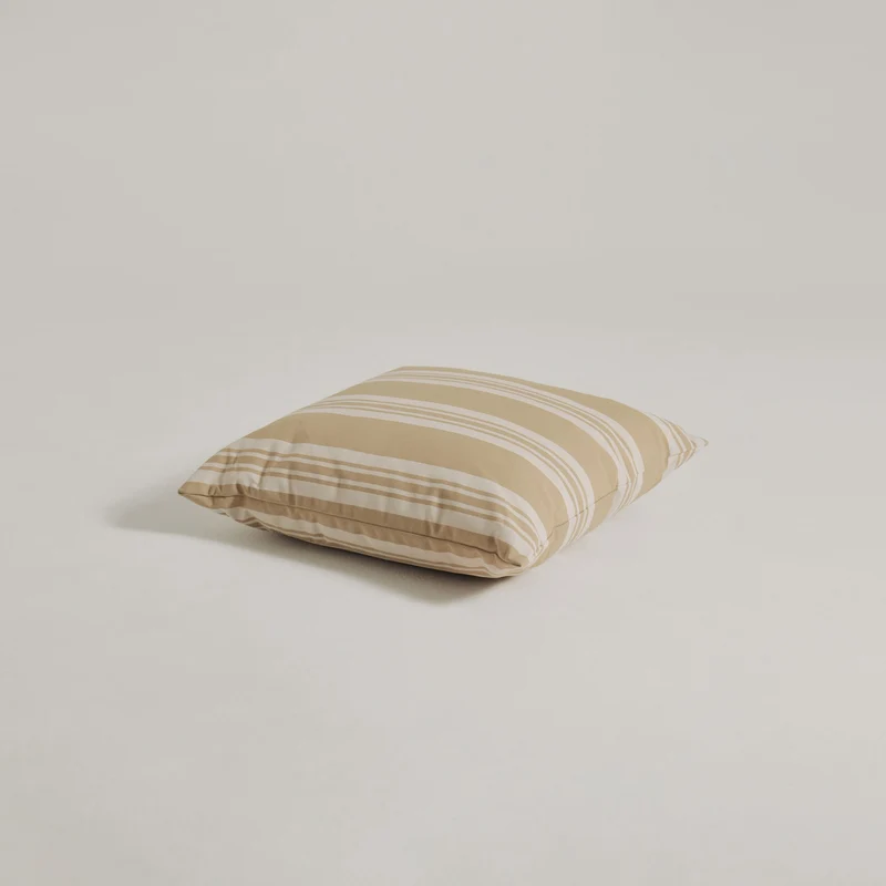 Outdoor-Kissen 50x50 - Beige gestreift