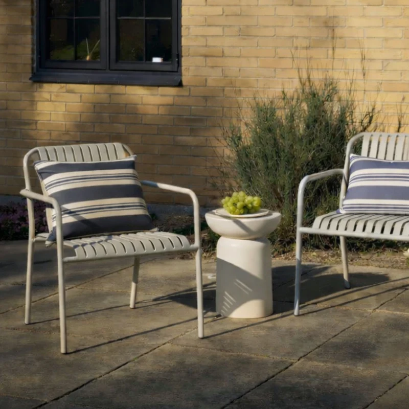 Outdoor-Kissen 40x60 - Navy gestreift