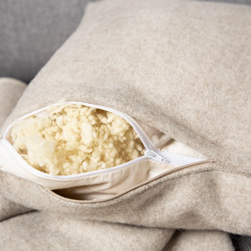 Kuschelkissen "Premium" | 100% mongolische Merinowolle | ungefärbt