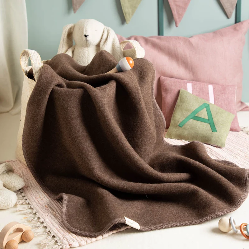 Premium Baby- & Kinderdecke aus mongolischer Merinowolle
