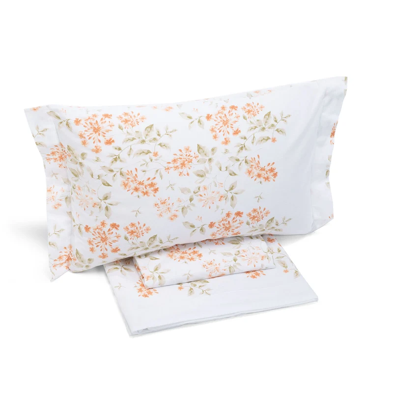 Completo Lenzuola liberty Floreale in Flanella