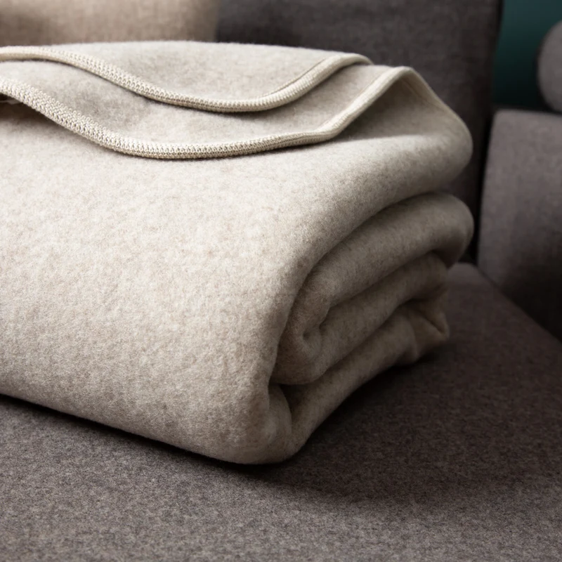 Merino-Lodendecke „Premium" | ungefärbt