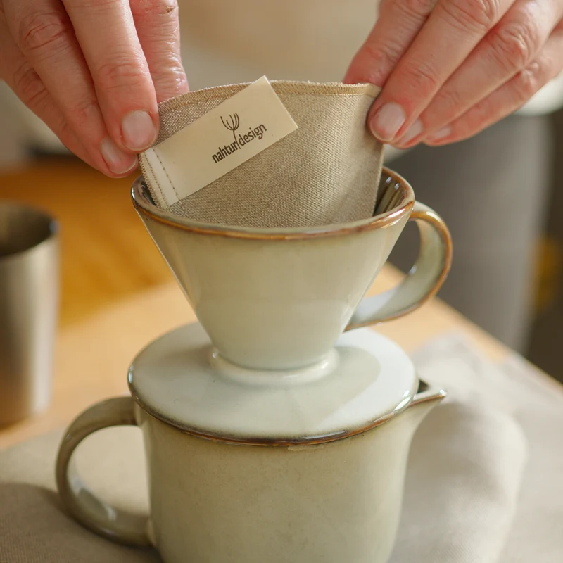 Mehrweg Kaffeefilter | Größe 100 - 1x6 | Bioleinen