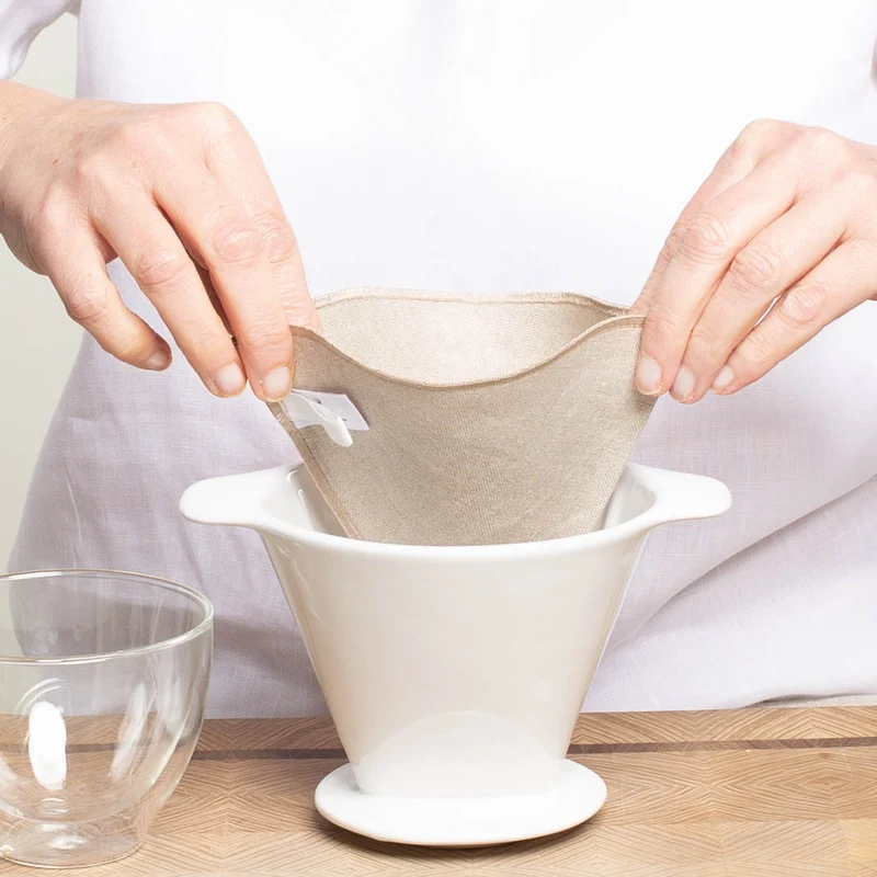 Mehrweg Kaffeefilter | Größe 100 - 1x6 | Bioleinen