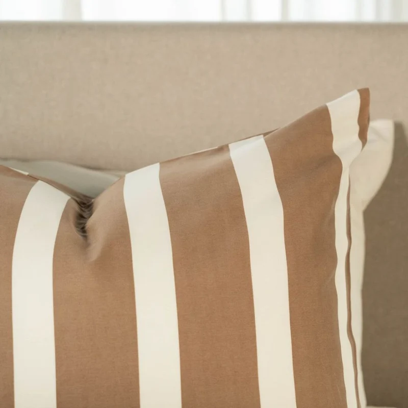 Kayori Bettbezug Dasshu Baumwollsatin – Taupe