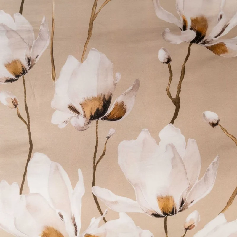 Kayori Bettbezug Mano Baumwollsatin – Taupe
